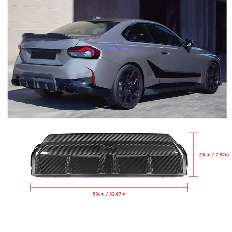 Dry Carbon Fiber Body kit  MP style Front lip diffuser side skirt spoiler for BMW 2 Series G42 Coupe 2022+  car bumper 