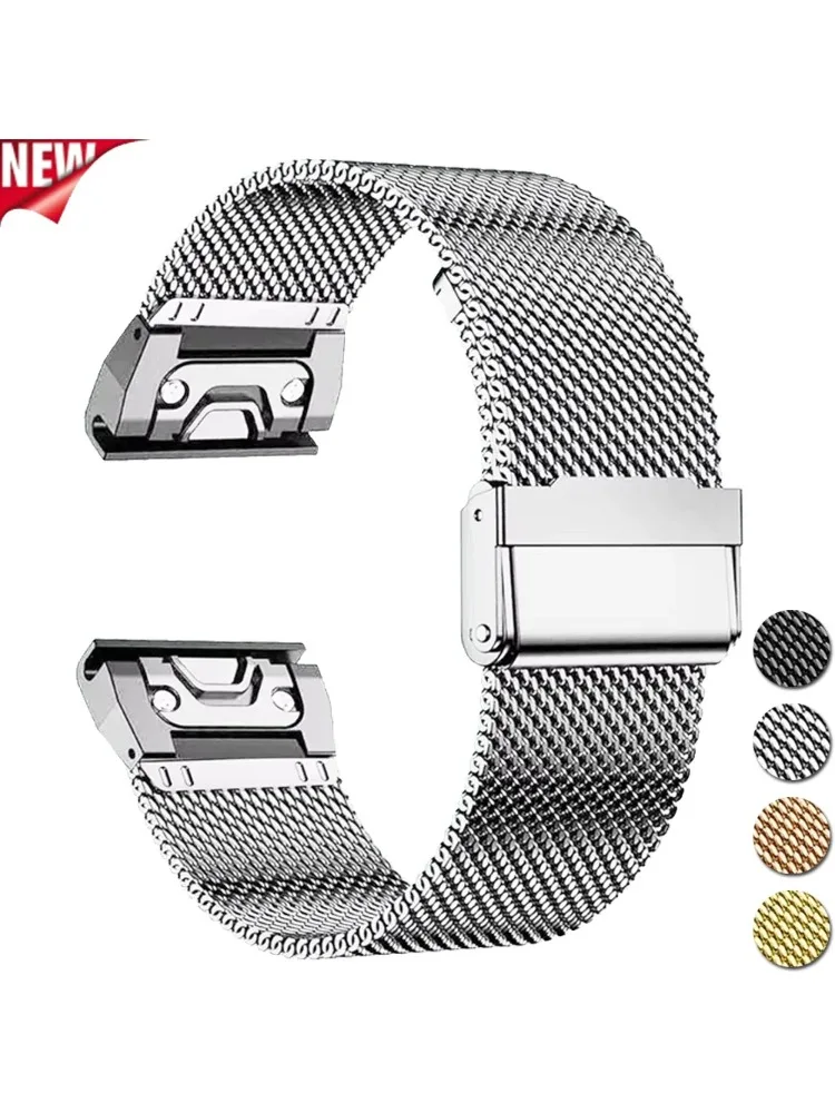 20/22/26mm Schnellwechsel-Armband für Garmin Fenix 8 43 51mm 7X 7 Pro Fenix 6X 6 5X 5Plus Tactix 7 Edelstahl-Band Forerunner 965