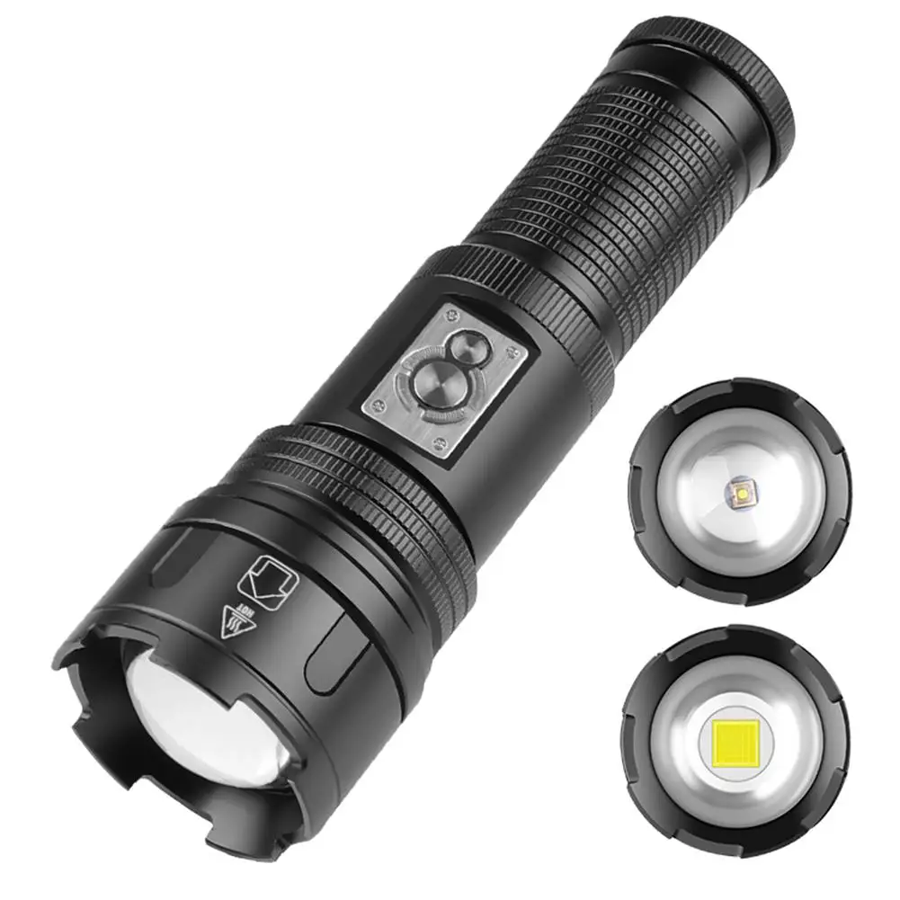30w Led Flashlight Xhp360 4 Level Multi-functional Strong Light Long-range Camping Light Torch