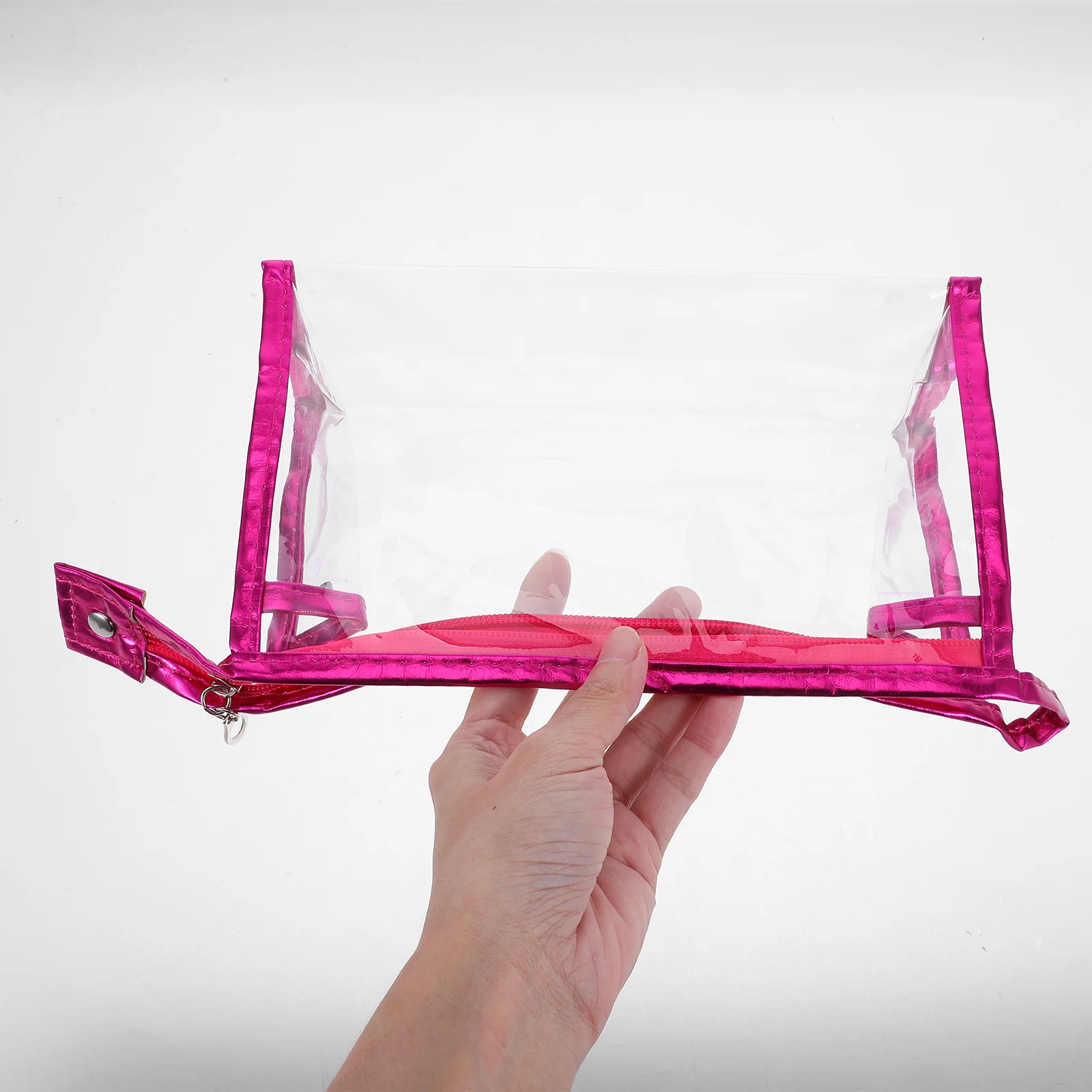 مقلمة شفافة بسحاب رفيع وواضح ومنظم قرطاسية وحقيبة أقلام رصاص ذات سعة كبيرة لقلم مكتب الامتحانات #4