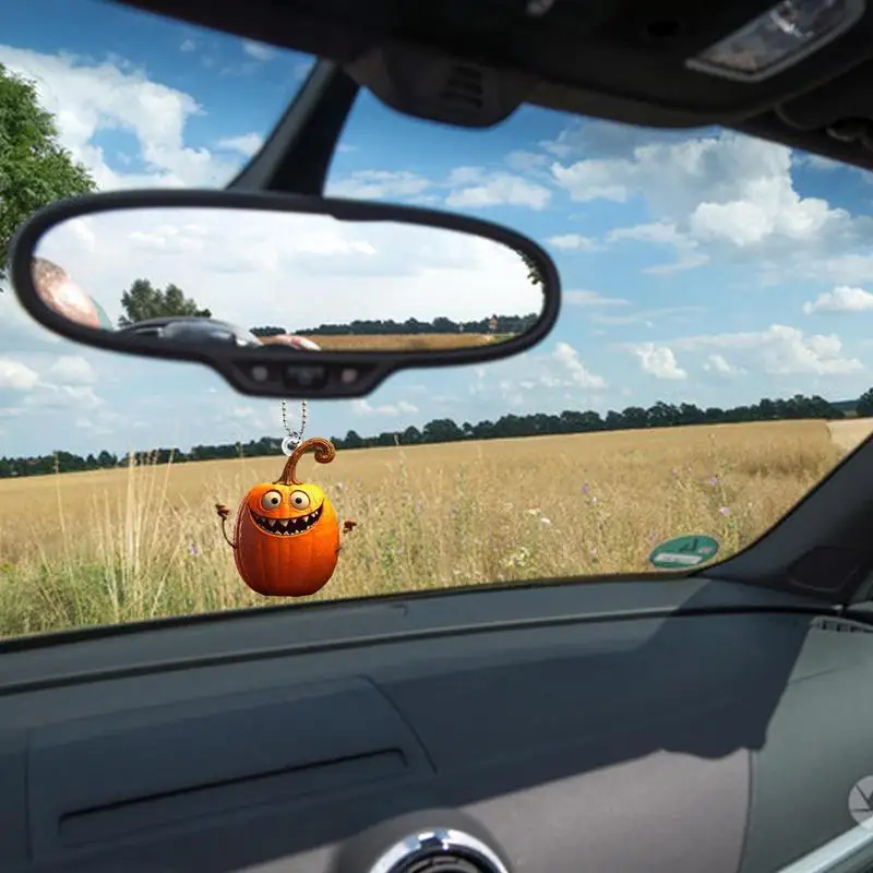 Pumpkin Ornaments For Tree Pumpkin Pendant For Halloween Tree Car Interior Accessories Decorations For Rearview Mirror Backpack