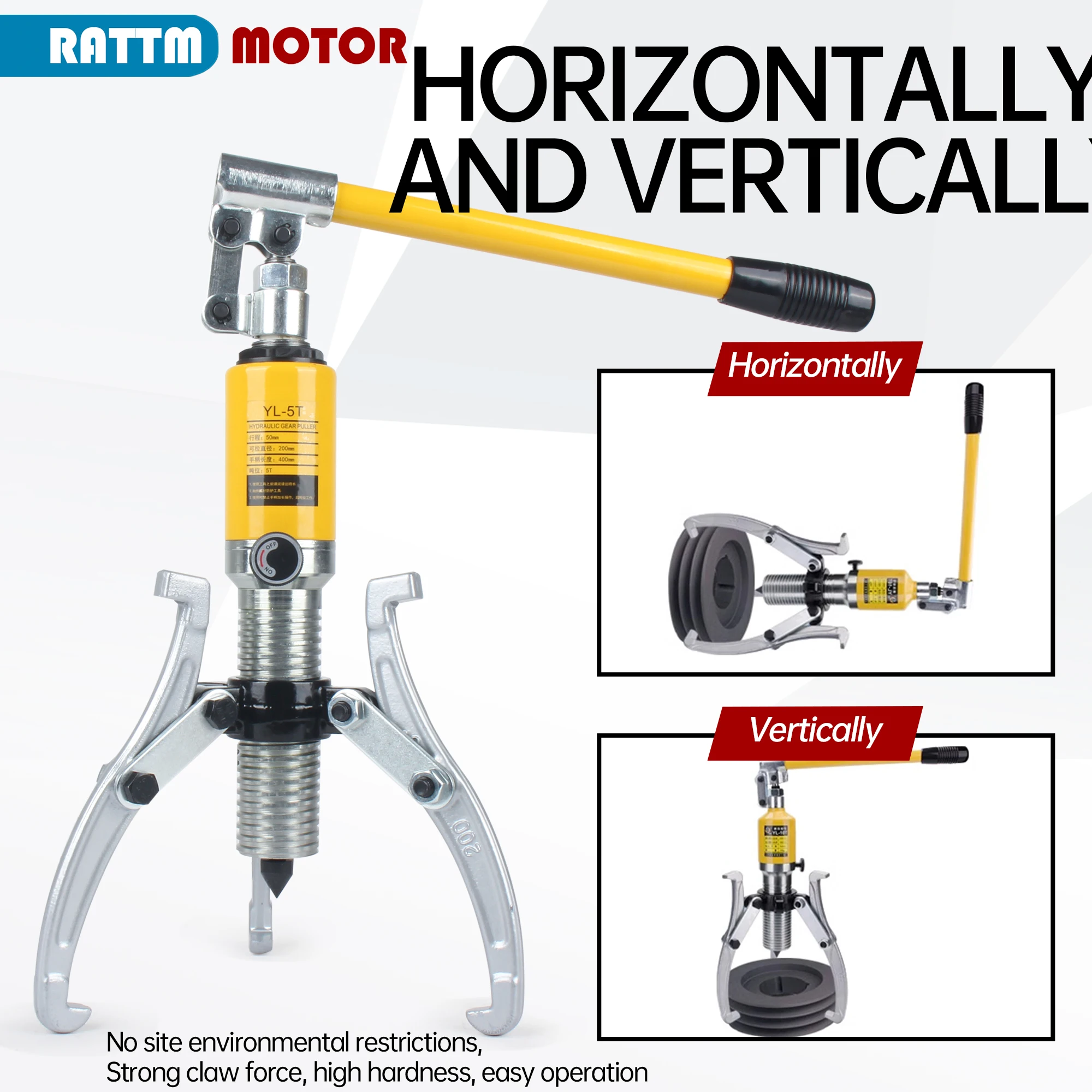 Integral hydraulic puller remover Tool bearing pulley 5T 3 three claws