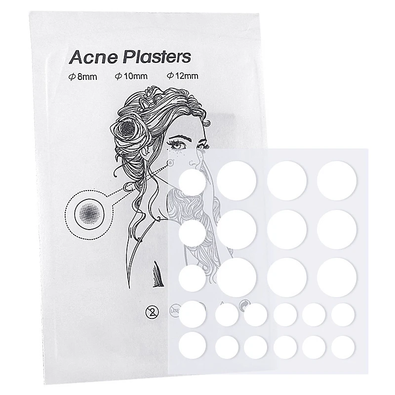 24/36 Patches Hydrocolloid Pimple Patch Circular White Waterproof Shape Spots Pimple Treatment Concealer Patches