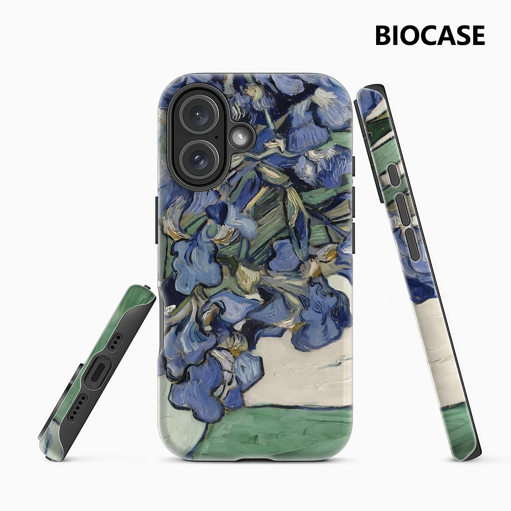 Blaue Irises IPhone 17 Must-Haves Handyhülle für IPhone 17 16 15 14 13 12 16 Pro Max Plus Doppelschichtige Rückseite