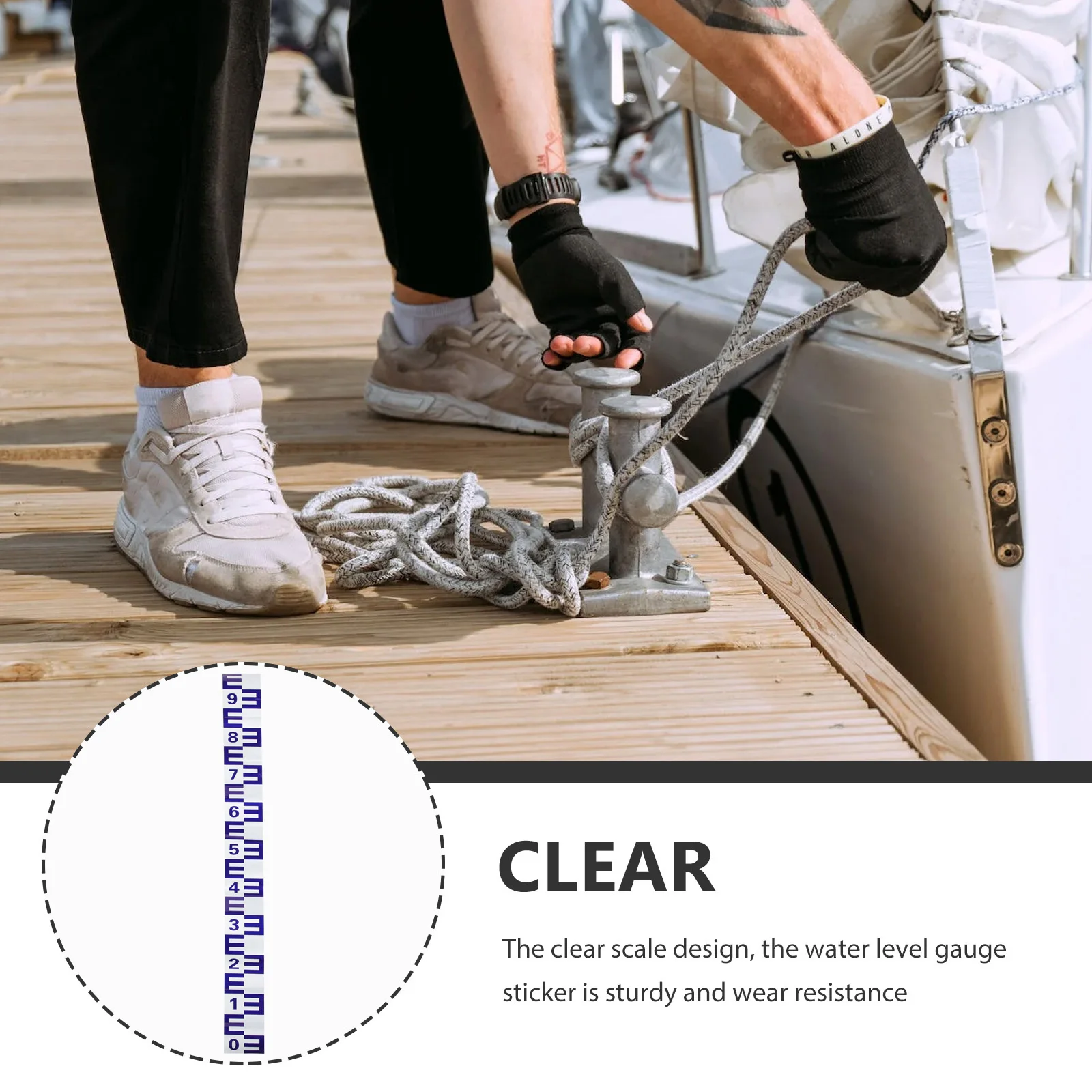 HighQuality Reflective Water Level Sticker Gauge SelfAdhesive For Pools Ponds Lakes Depth Measuring Ruler