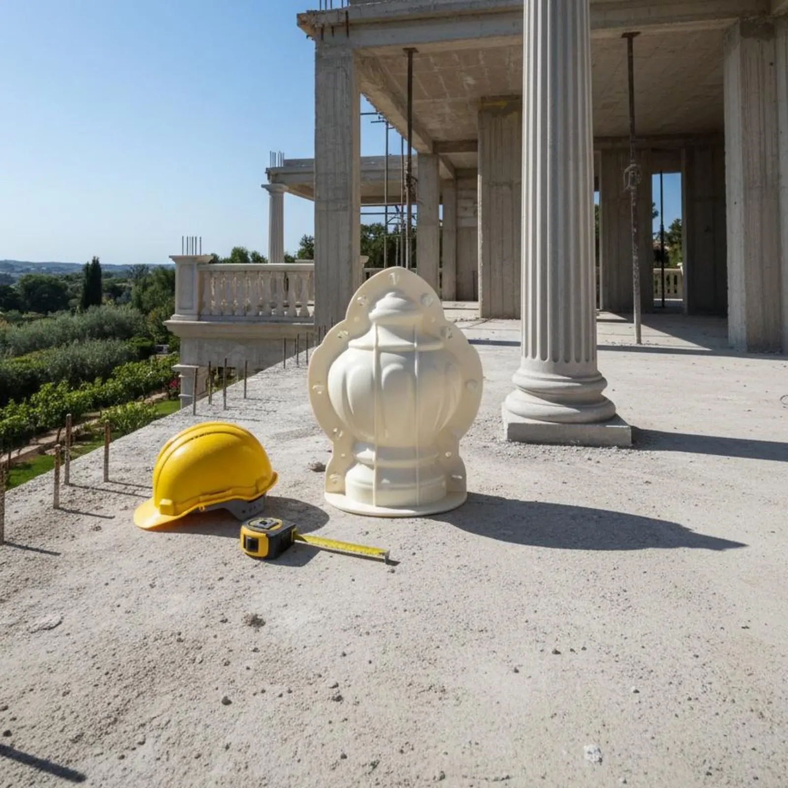 

Roman Column Balustrade Form Versatile Roman Column Concrete Form Cement Baluster Casting Form High Shock Durability for Garden