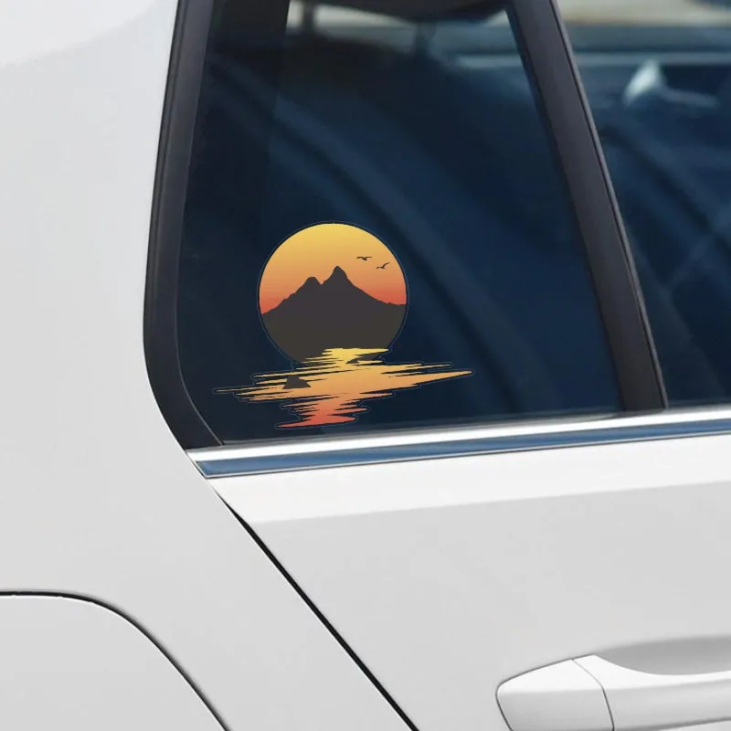 

Waterproof Sunset Car Sticker UV Resistant Creative Auto Rear Window Decal