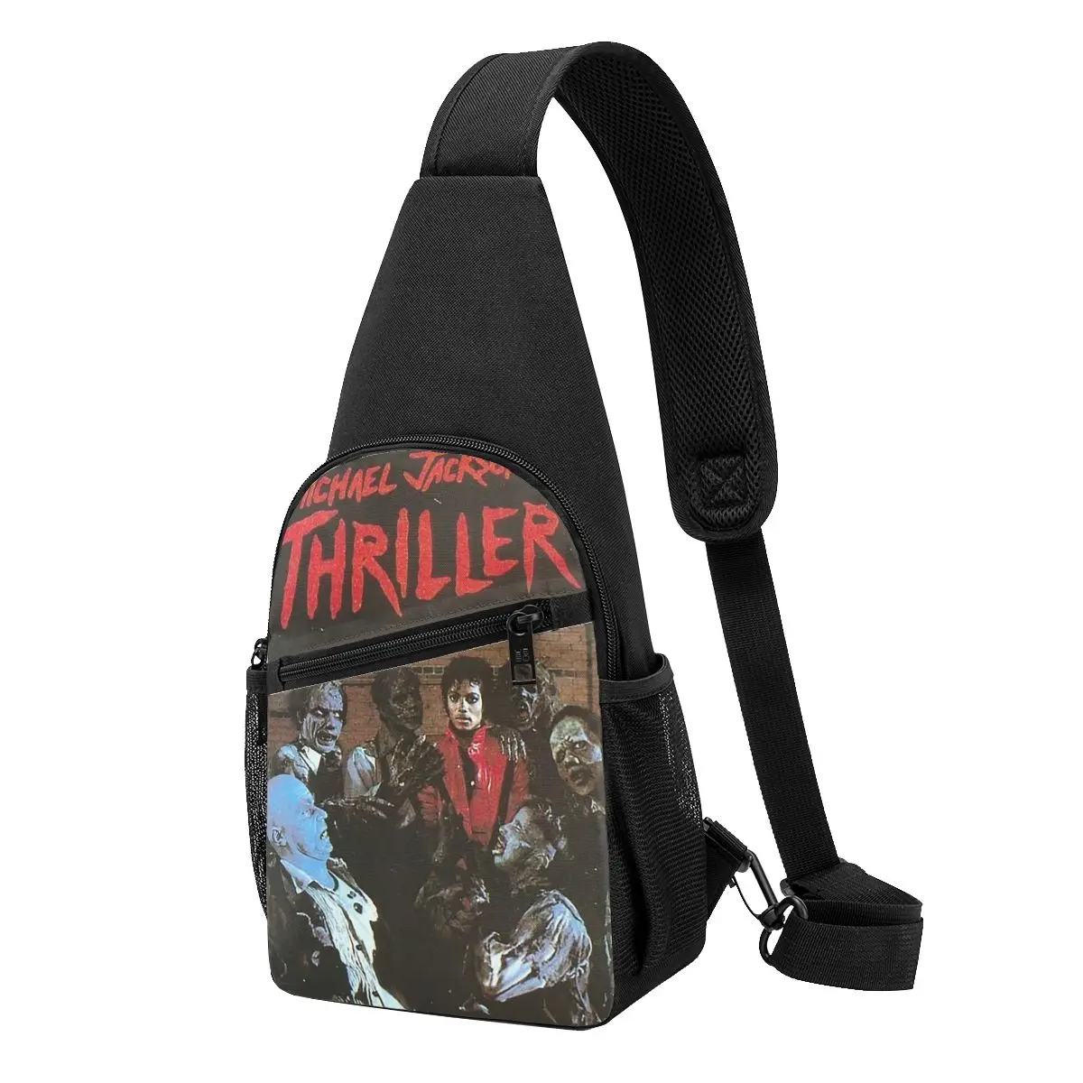 Pop Music Michael J-Jackson Chest Bag Men Sling Crossbody Backpack Chest Bag Travel Hiking Daypack Shoulder Bag