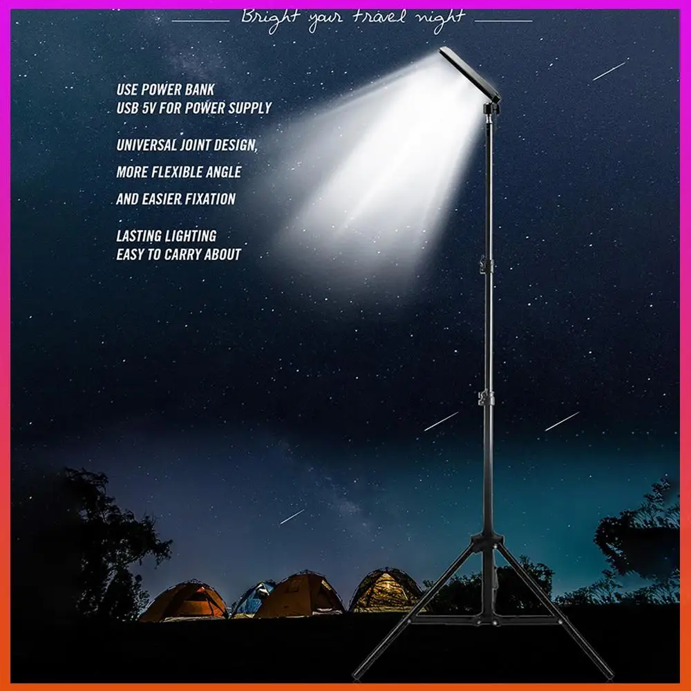18 واط ضوء التخييم مع قابل للتعديل المعادن تصغير حامل ثلاثي القوائم LED ضوء العمل 1680 التجويف لانقطاع الطوارئ التنزه التخييم #6