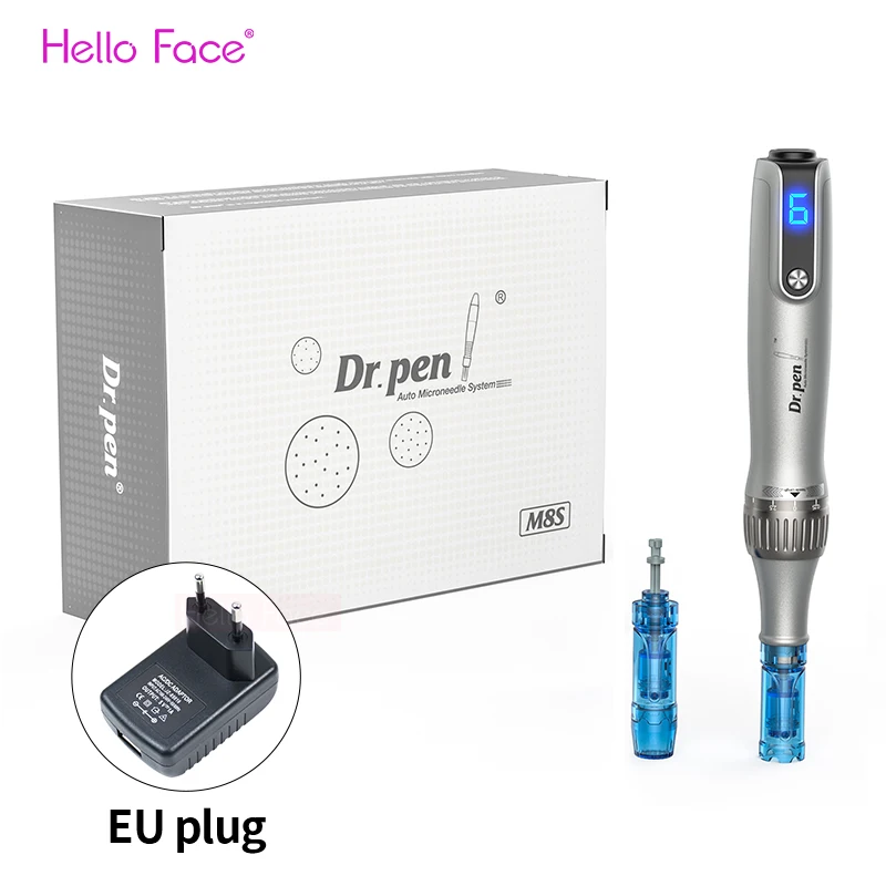 Dr. pen Ultima M8S Draadloze professionele dermapen met 2-naalds voor haargroei Microneedle-therapie Anti-terugstroom-micropen