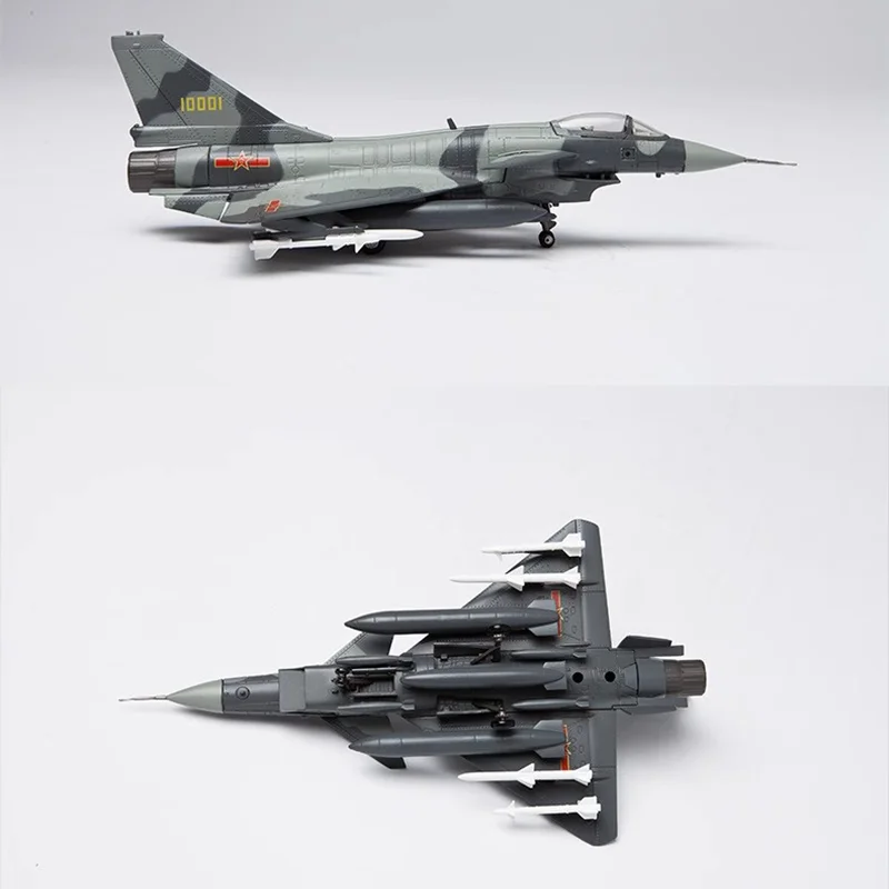 1: 72 J-10 Fighter Model Alloy Aircraft J10 High Simulation Aviation Foam Model Military Gift Desktop Decoration Collection