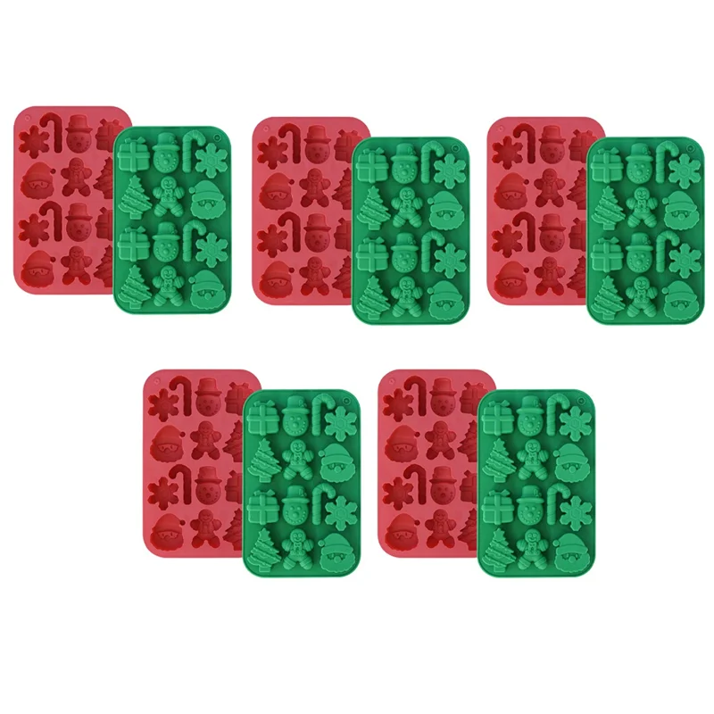 

A33Z-Рождественская форма для шоколада, форма для выпечки, ручная работа, подарок «сделай сам», снежинка, рождественская елка, форма Санта-Клауса