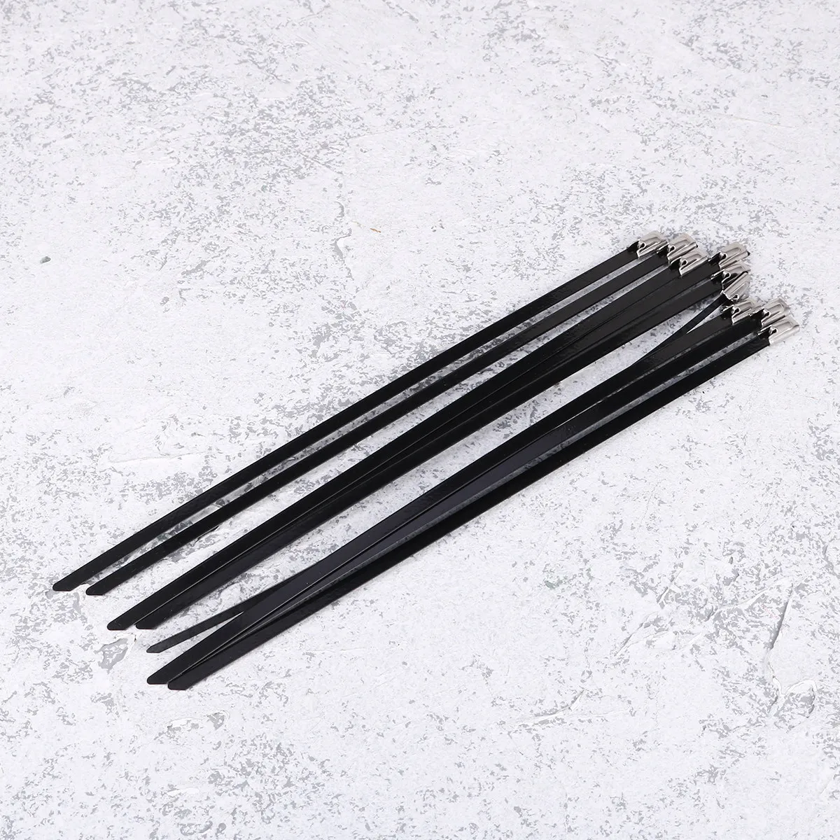 100個入り-ステンレス製ケーブルタイ-ブラック-46x200mm-高耐久性-ワイヤーオーガナイザー-コンピューターワークショップ用-ケーブルジップタイ