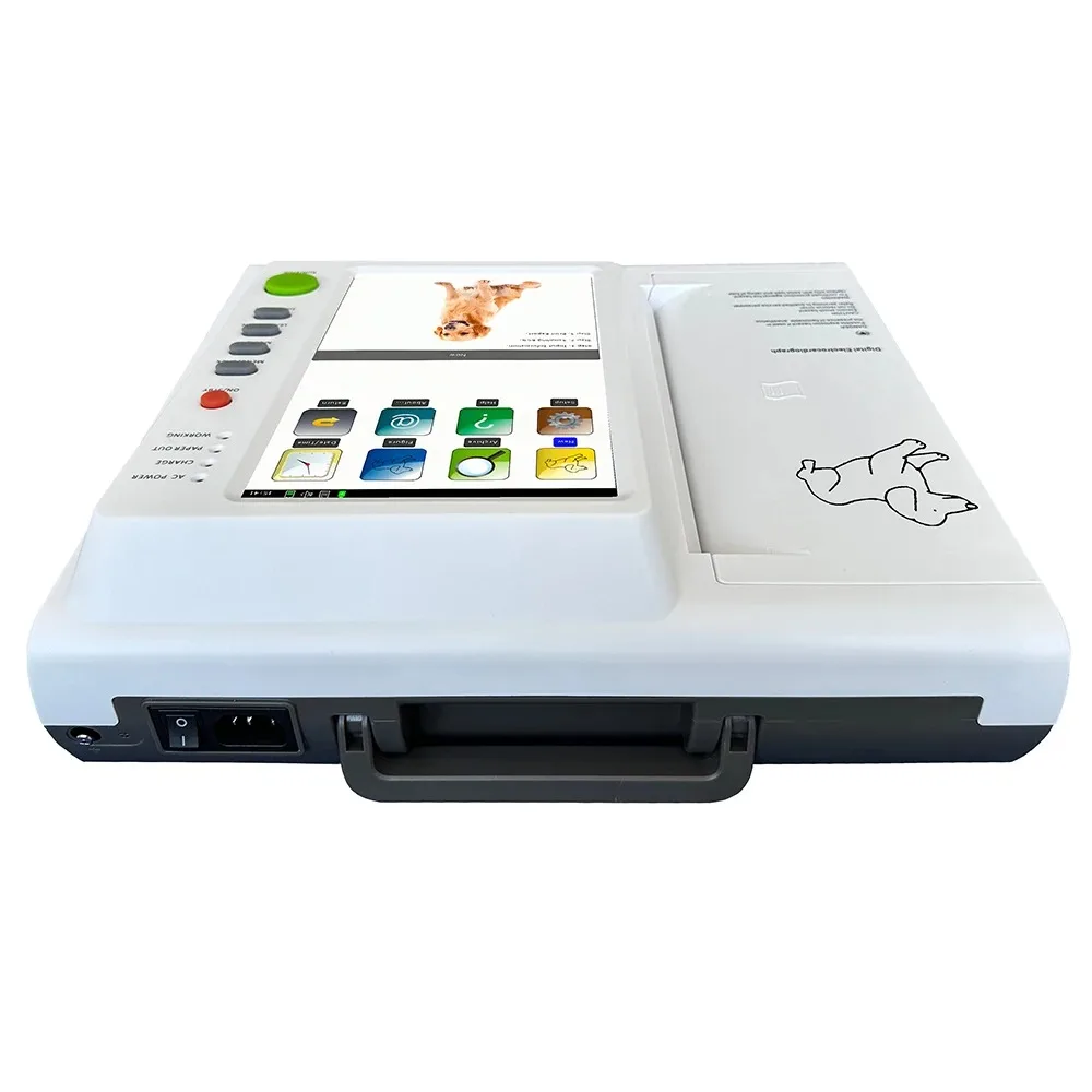Equipment Digital 12-channel  Machine Pet Dog Cat Electrocardiogram 10.2 Inch Portable Pet Hospital