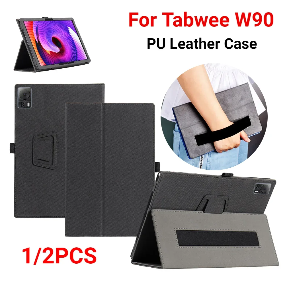 

For Tabwee W90 PU Leather Protective Case Wear Resist Tablet Protective Case Hand-Held Leather Tablet Case Computer Accessories