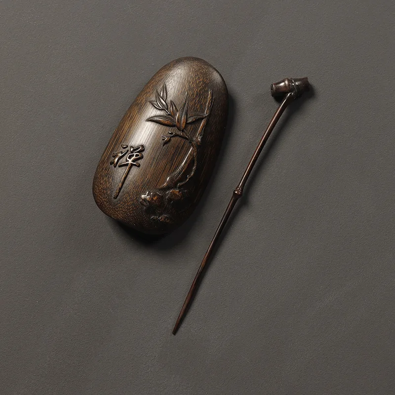 

Bamboo carving old tea set, Nanzhu tea lotus, bamboo tea set accessories