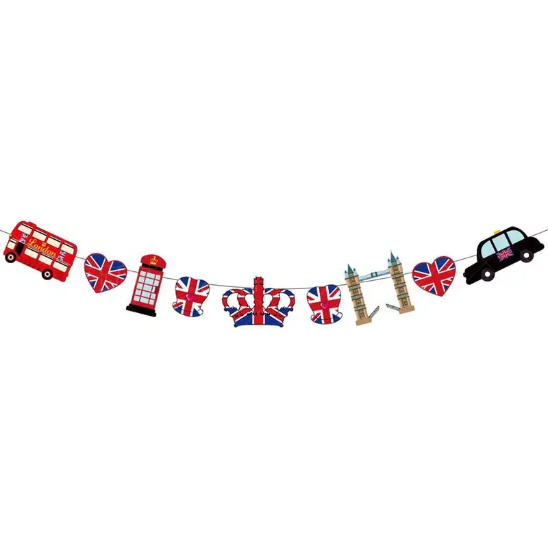 King Charles III Union Jack Bunting Banner Great Charles The 3rd 2023 Coronation Souvenir Union Jack Flag String Bunting Britain