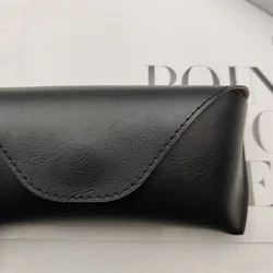 Glasses Sunglasses Case  Generous Practical Business  Leather Hard Shell Travel Black Simple Magnetic Clamshell  Protective