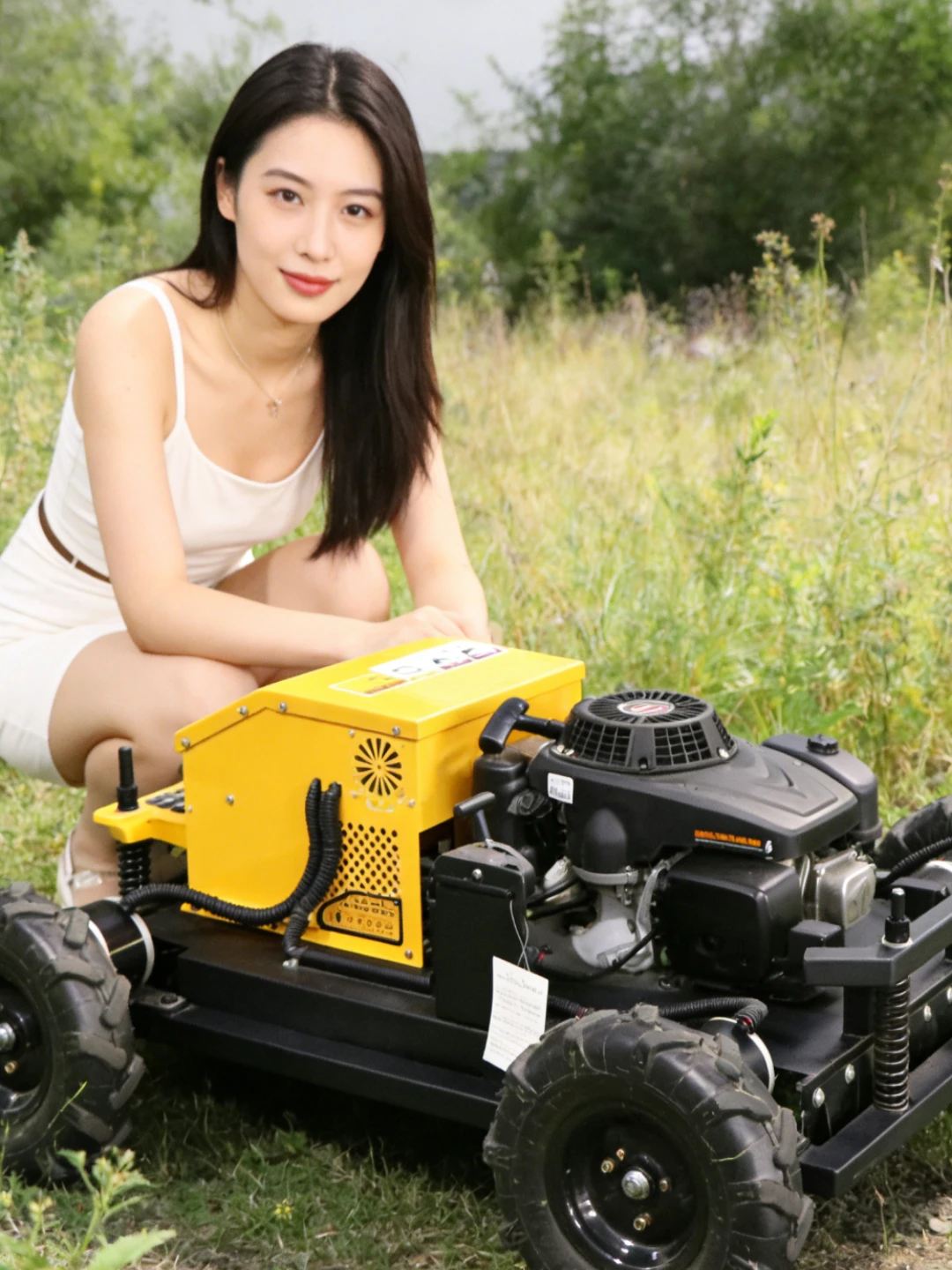 

Customized remote control lawn mower four-wheel drive wheel high-speed weeding intelligent machine hot selling model