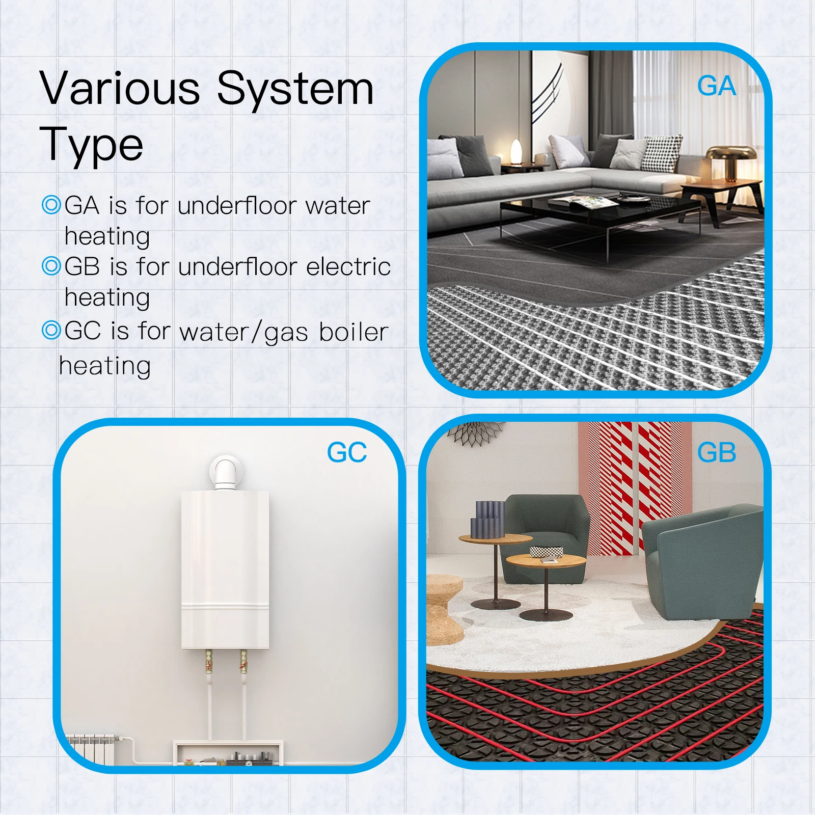 WiFi Water/Electric Floor Heating Thermostat Zigbee Water Gas Boiler Temperature Control Tuya/Smart APP Alexa Google Voice