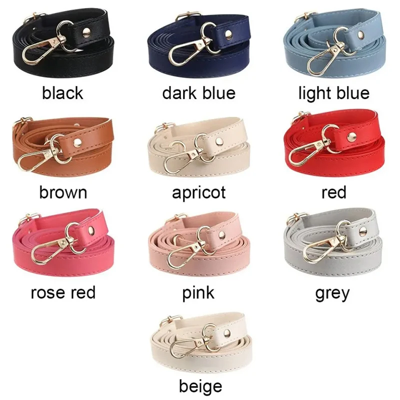 1PC 130cm Leather Shoulder Strap Buckle Bag Accessories Crossbody Bag Strap Handbag Handle Replacement Bag Belt image 2