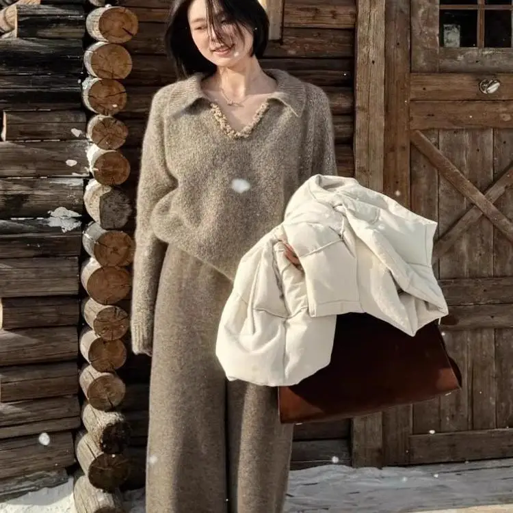 

Свитера Джемперы Пуловеры Женские Old Money Damen Льняные плотные узоры Полуприлегающие игры Вязание Не скатываются Уличная одежда Игры