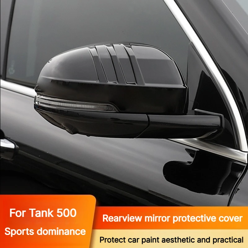 2Pc for GWM Tank 500 Hi4-T Hi4-Z Car Rearview Mirror Protective Cover ABS Scratch-resistant Reverse Mirror Cover Car Accessories