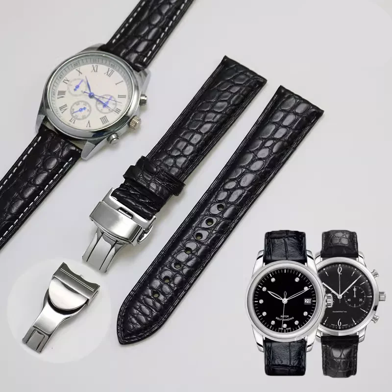 

19 20 21 22mm Crocodile leather watch strap For Tudor BLACK BAY 1958 Prince Series Men Women Genuine leather watchband Bracelet