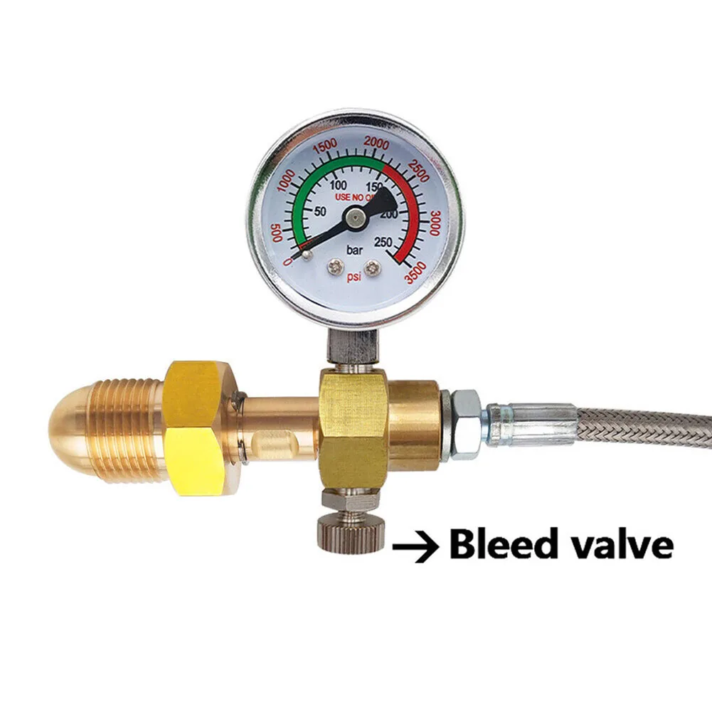 For BS 341 No 3 Air Filling Station Adapter Hose for Argon Cylinders with 8 Inch Thread High Pressure Resistance
