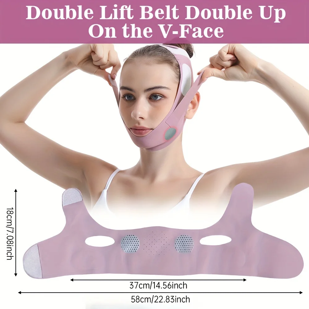 V-Face Ice Silk Sculpting Belt - Ultra-Thin & Breathable, Reusable Lifting Mask for Women & Men,Chin Lifting Care