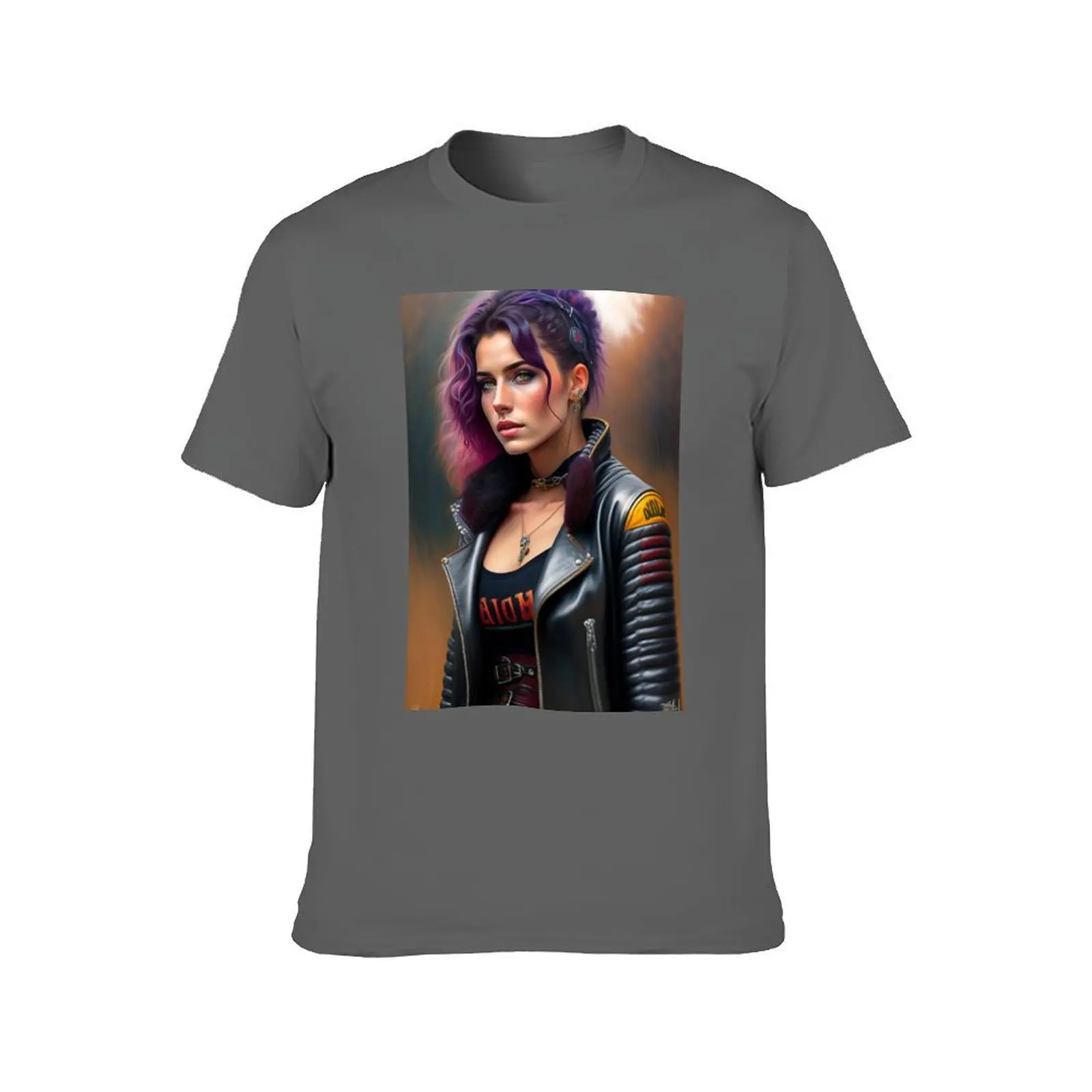 القوطية مثير أنيمي فتاة Stablediffusion Ai الفن الخيال لطيف Steampunk فتاة Midjourney أنيمي شخصيات Cyberpunk مانغا كا تي شيرت #2