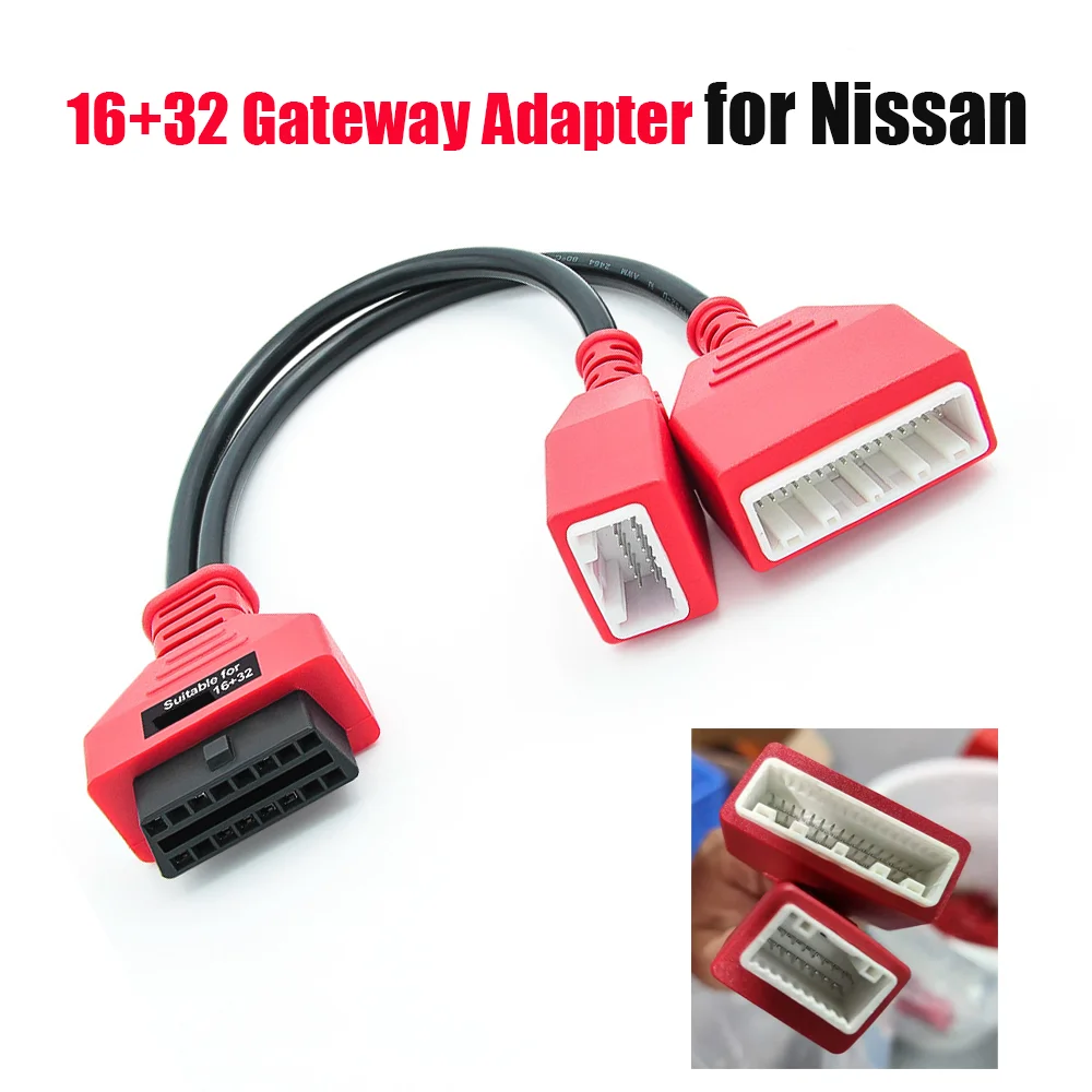 

16+32 Gateway OBD Adapter Cable for Nissan Sylphy 16pin SGW Cable Work with Au-tel IM508 IM608 Lonsdor K518SE No Need Password