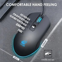 RGB Gaming Mouse Wired,Black Matte,Great Grip,ATTACK SHARK Mother Brand ZIYOULANG Production V1 Gaming Wired Mouse