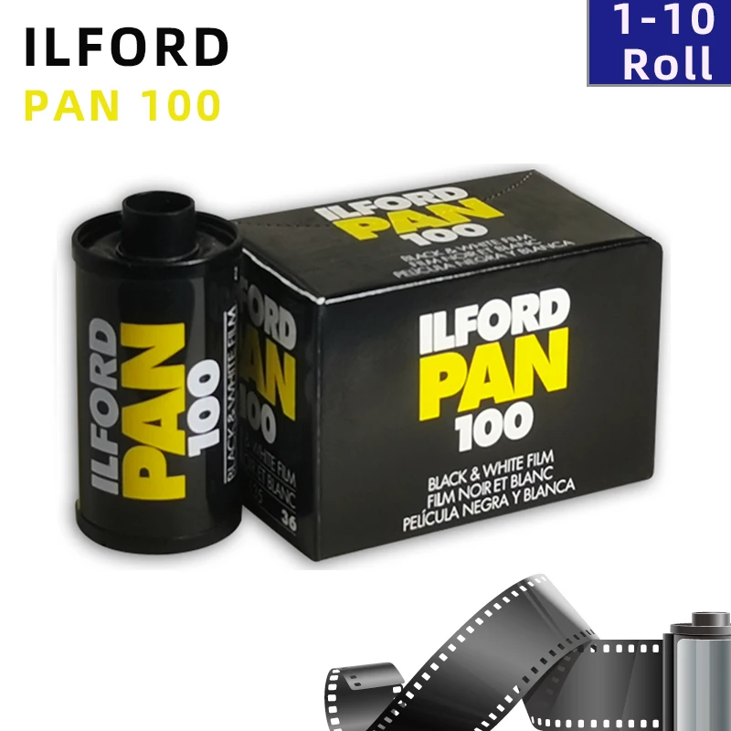 1/2/3/5/10 Rolls High-Quality ILFORD Pan100 Black & White Film  IOS100  36 Exposure per Roll