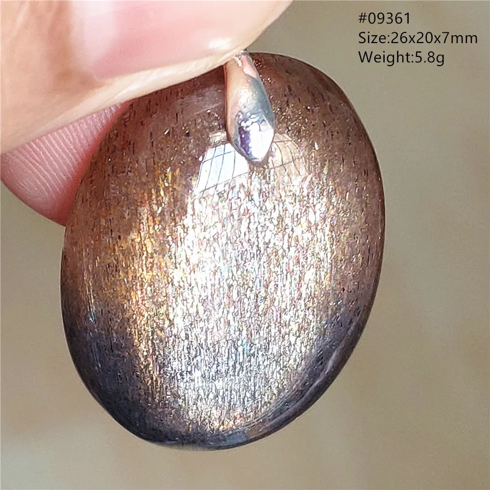 Natural Black Sunstone Moonstone Pendant Women Gemstone Pendant Water Drop Orange Gold Moonstone Necklace Jewelry AAAA