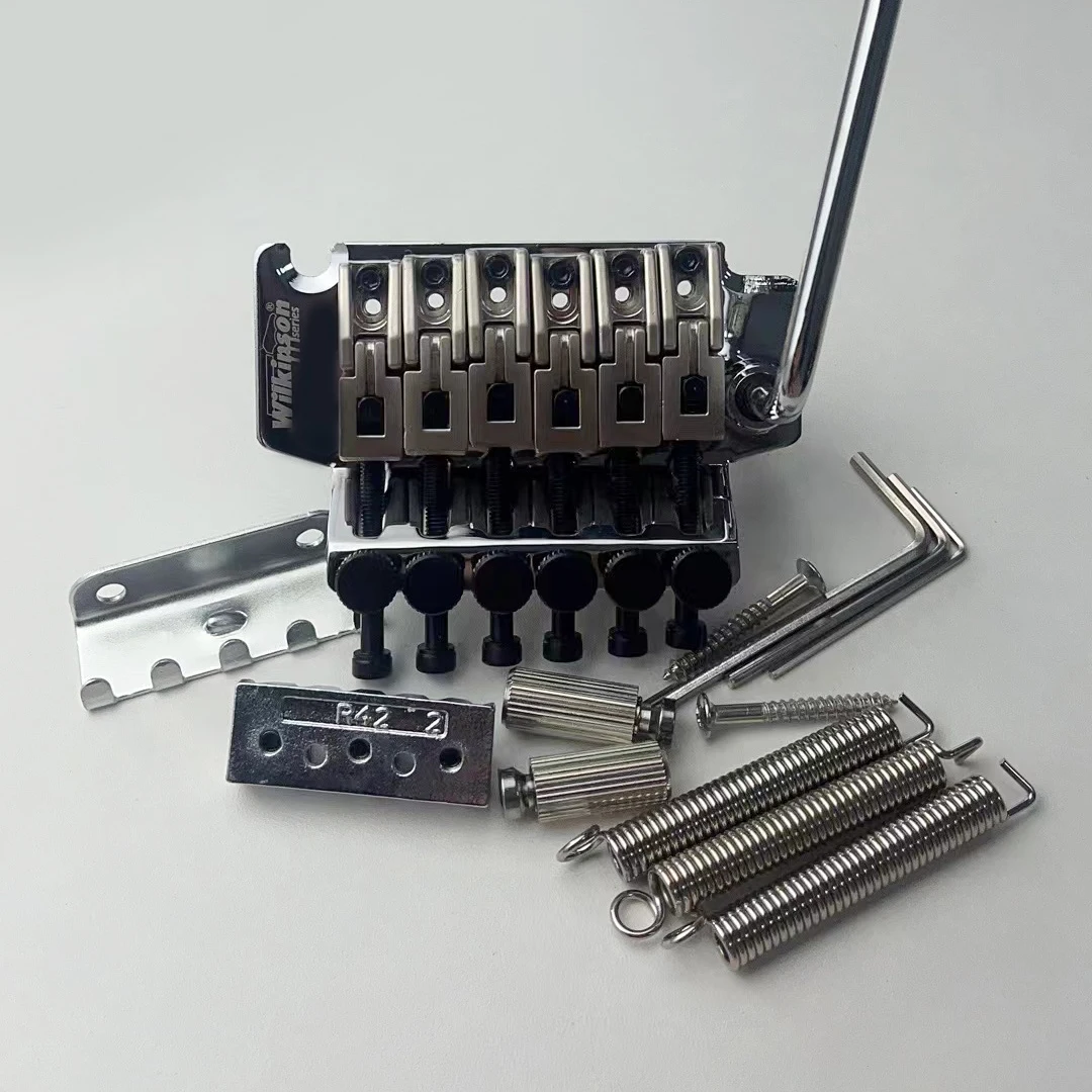Wilkinson 6-String Electric Guitar Double Locking Tremolo System Bridge Chrome Silver WODL1