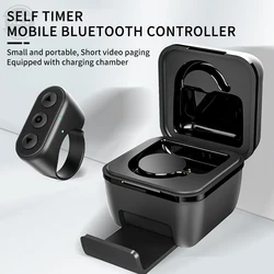 Smart Bluetooth-compatible Remote Control Page Turner for iPhone Android iPad CellPhone Remote Shutter Selfie Button for TIK Tok