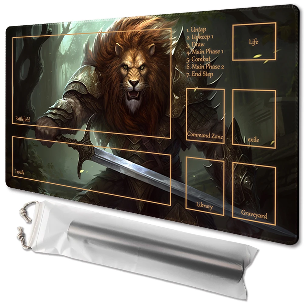 Lionus- Board Game TCG Playmat Table Mat Game Size 60X35 CM Mousepad Compatible for MTG CCG