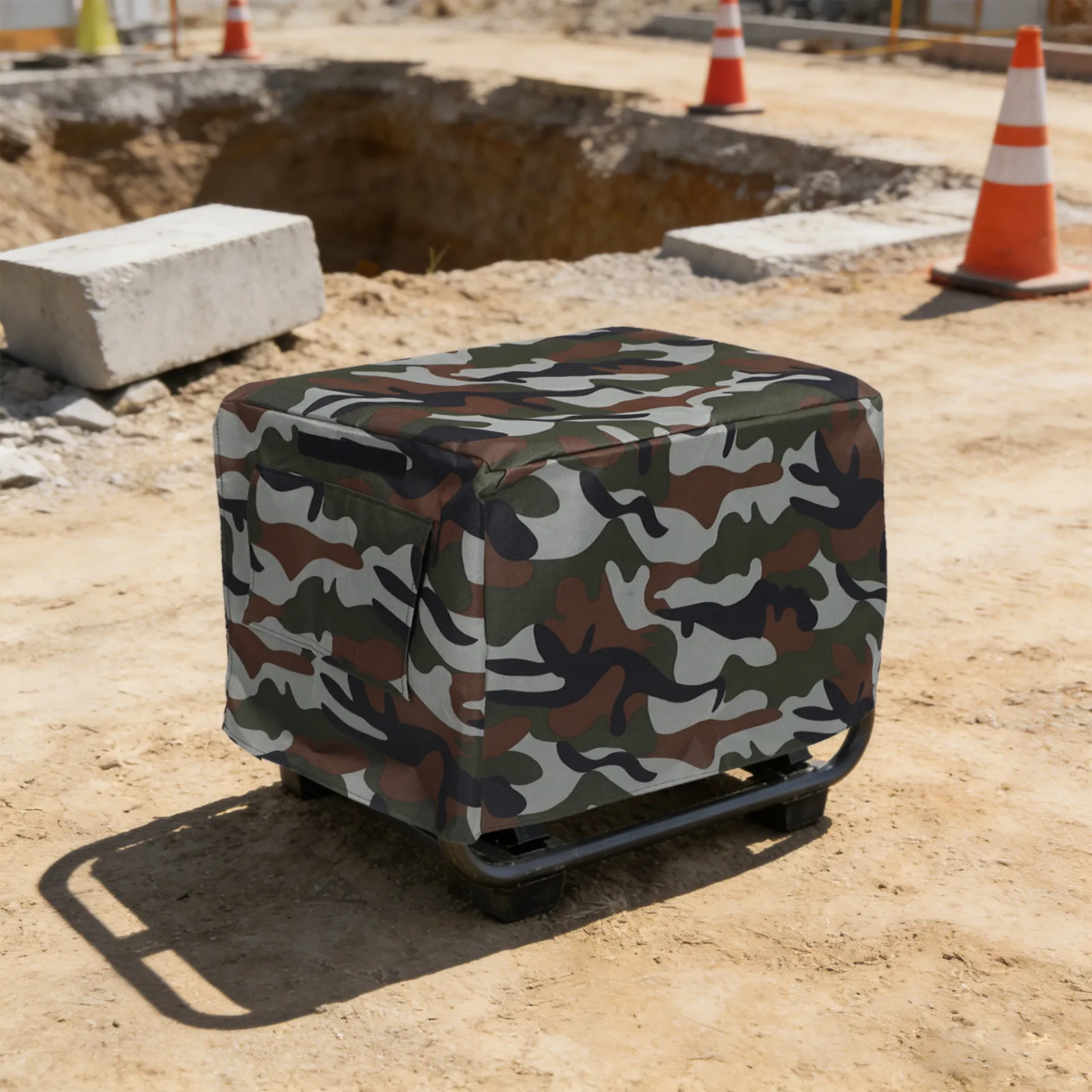 Generator Protective Cover Waterproof Outdoor Gas Generators Shelter Breathable Mesh Window Zipper Windproof Enclosure Emergency