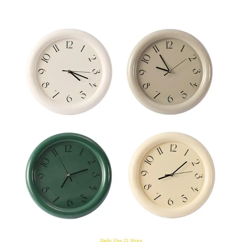 

Decorative Round Wall Clock with Silents Operations for Vintages Inspireds