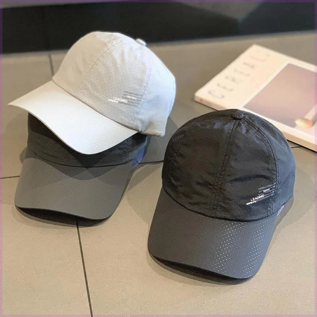 Mesh Sun Hat Ultra-Thin Men'S Baseball Cap Quick Dry Cap Quick Dry Polyester Sun Cap For Casual Outings Summer Wear Ball Games
