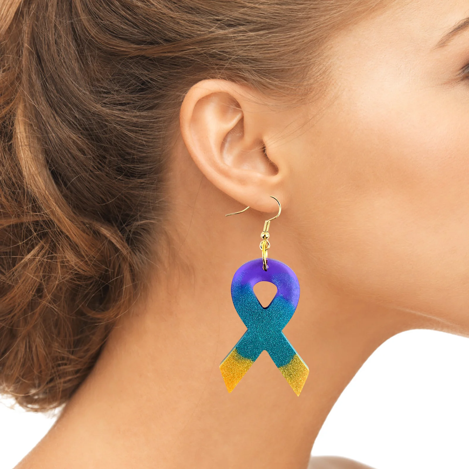 

2Pairs Silicone Earring Pendant Mold Reusable Flexible DIY Jewelry Making Tool Crystal Epoxy Mold for Pendant Casting