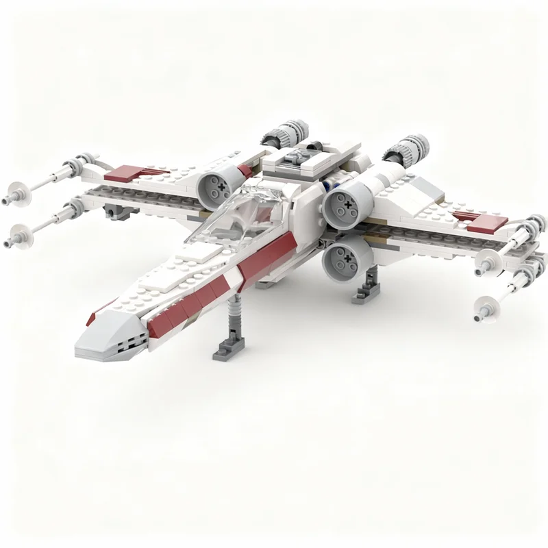 

543PCS MOC Space Battle S Foil Mechanism X Wing Model Bricks DIY Creative Ideas Assembly Display Gift Collectible Home