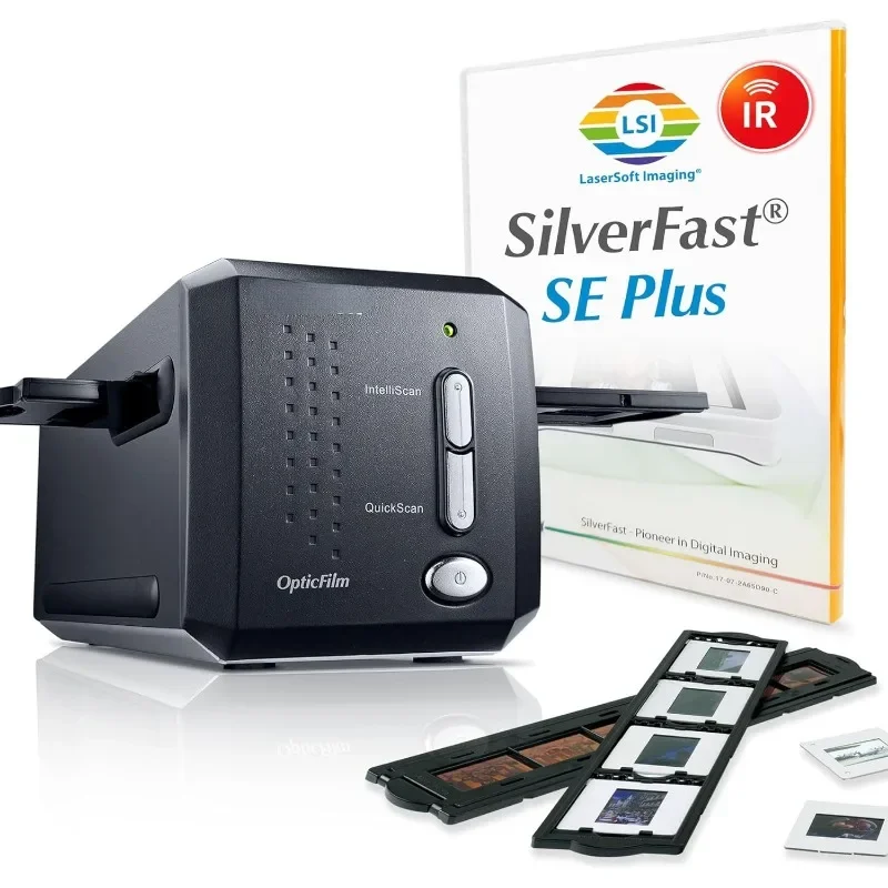 

FAST SHIPPING .8200i SE , 35mm Film & Slide Scanner. 7200 dpi / 48-bit Output. Integrated Infrared Dust/Scratch Removal. Bundle