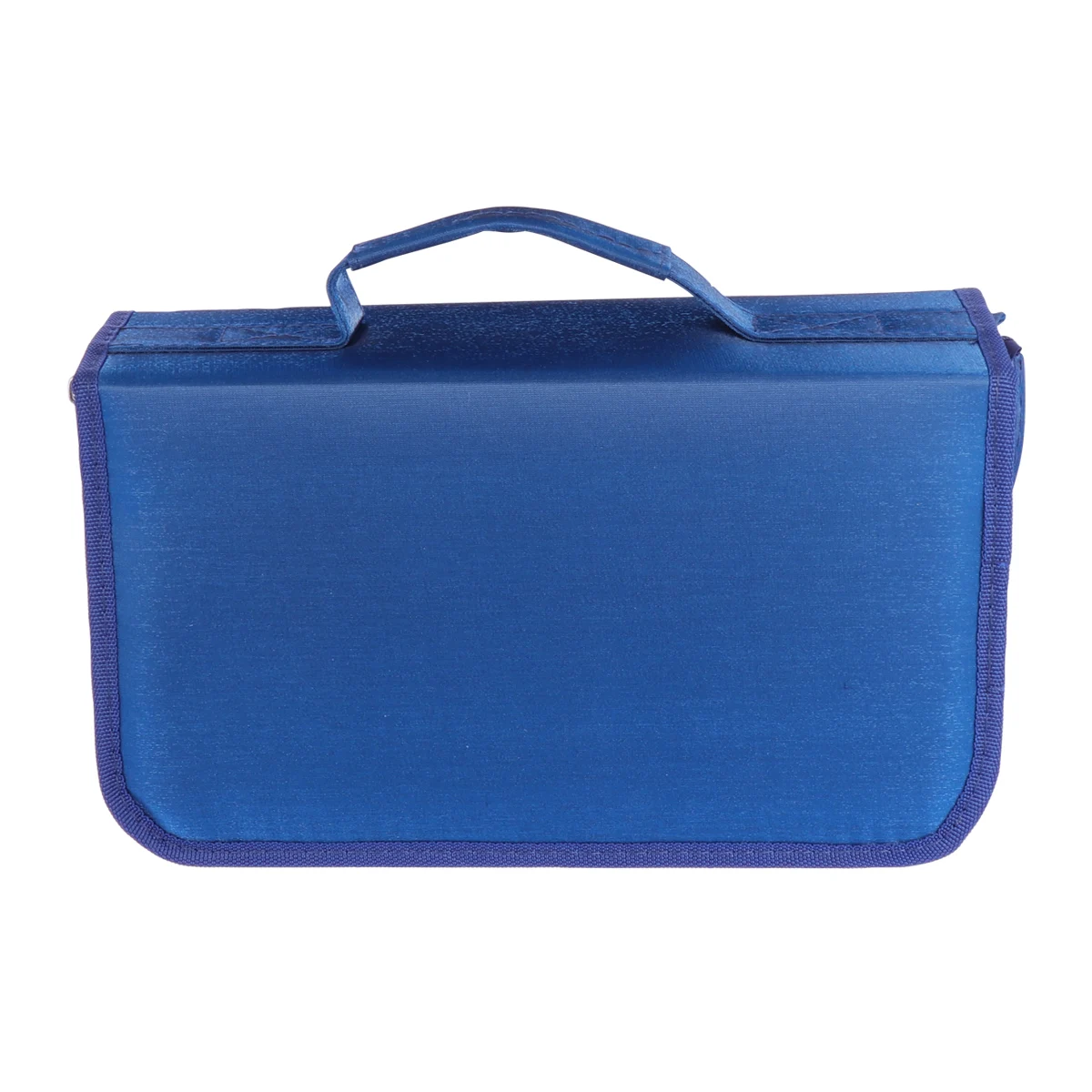 

Mercerized Cloth 128 Pieces CD Storage Pouch Large Capacity Handheld CD Bag Fashion CD Supplies (Blue)