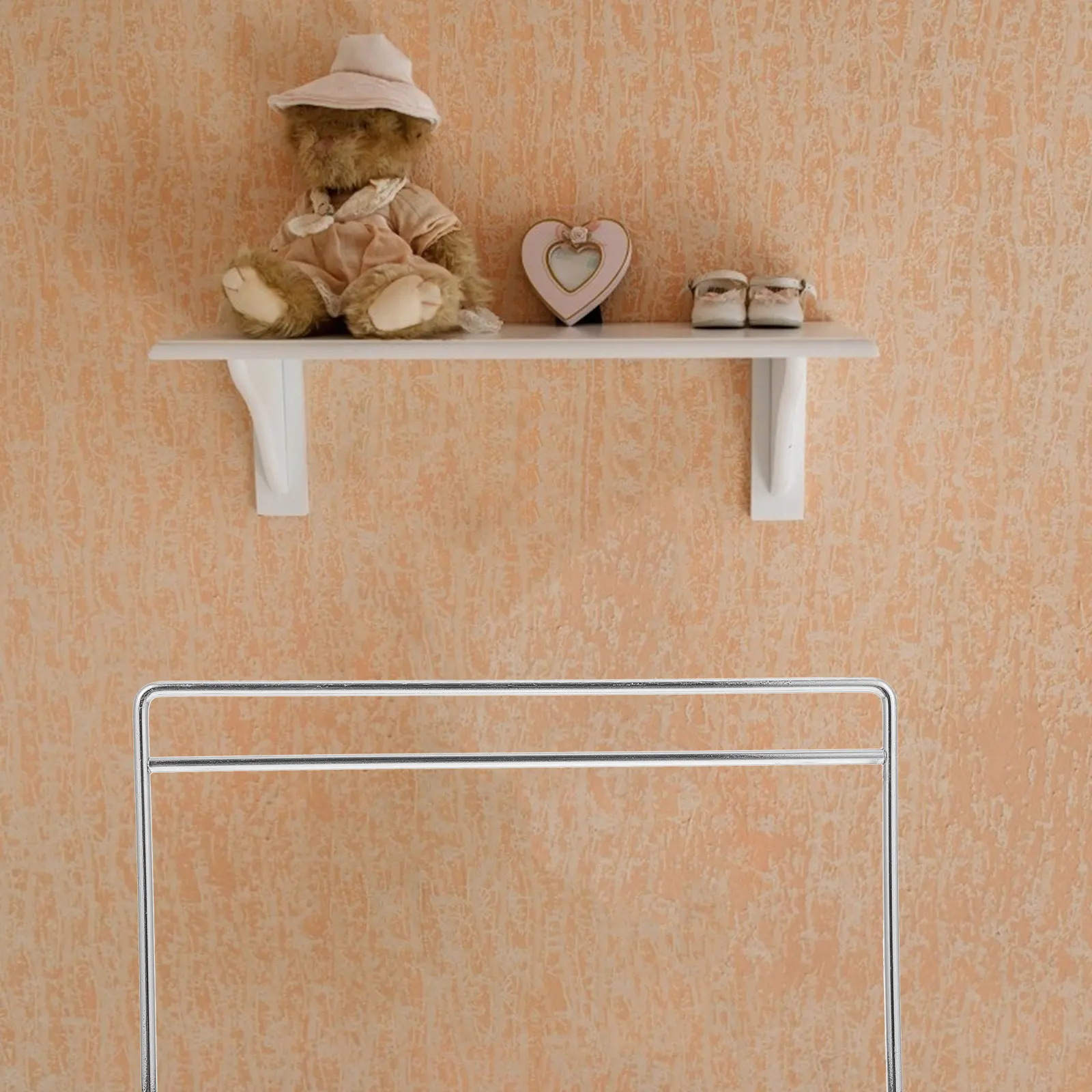 

Miniature Clothes Display Rack Bright Color Elegant Design for Dollhouse Decoration Small House Accessories House Decor