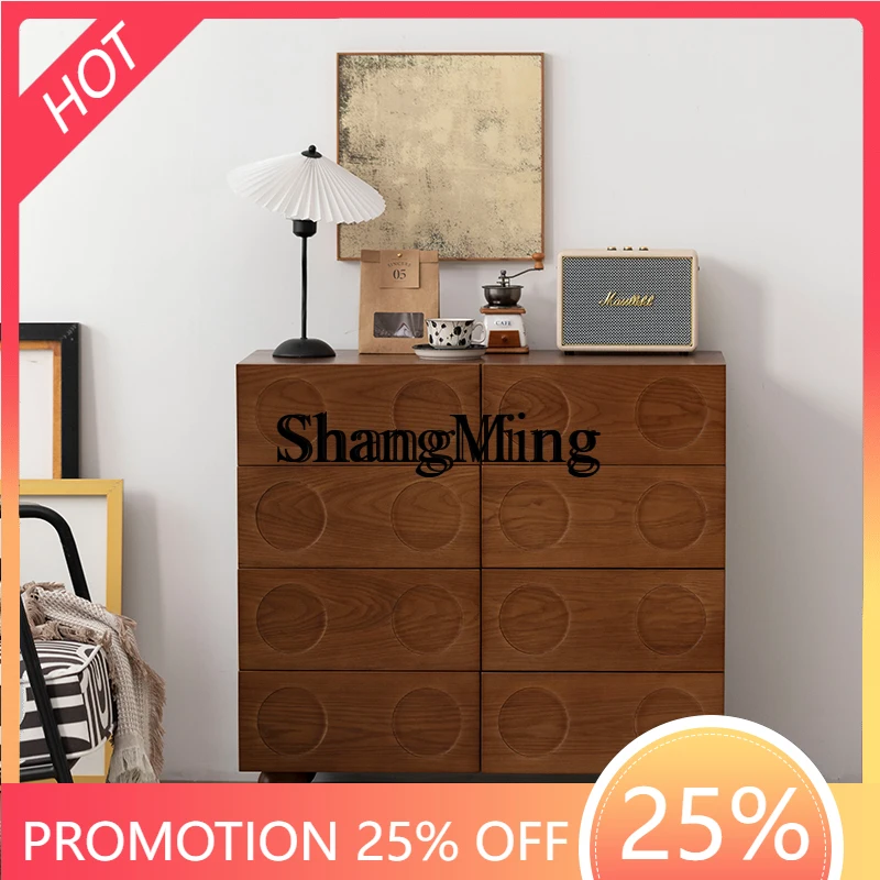 

FG good-looking solid wood chest medieval drawer cabinet bedroom bedside cabinet storage