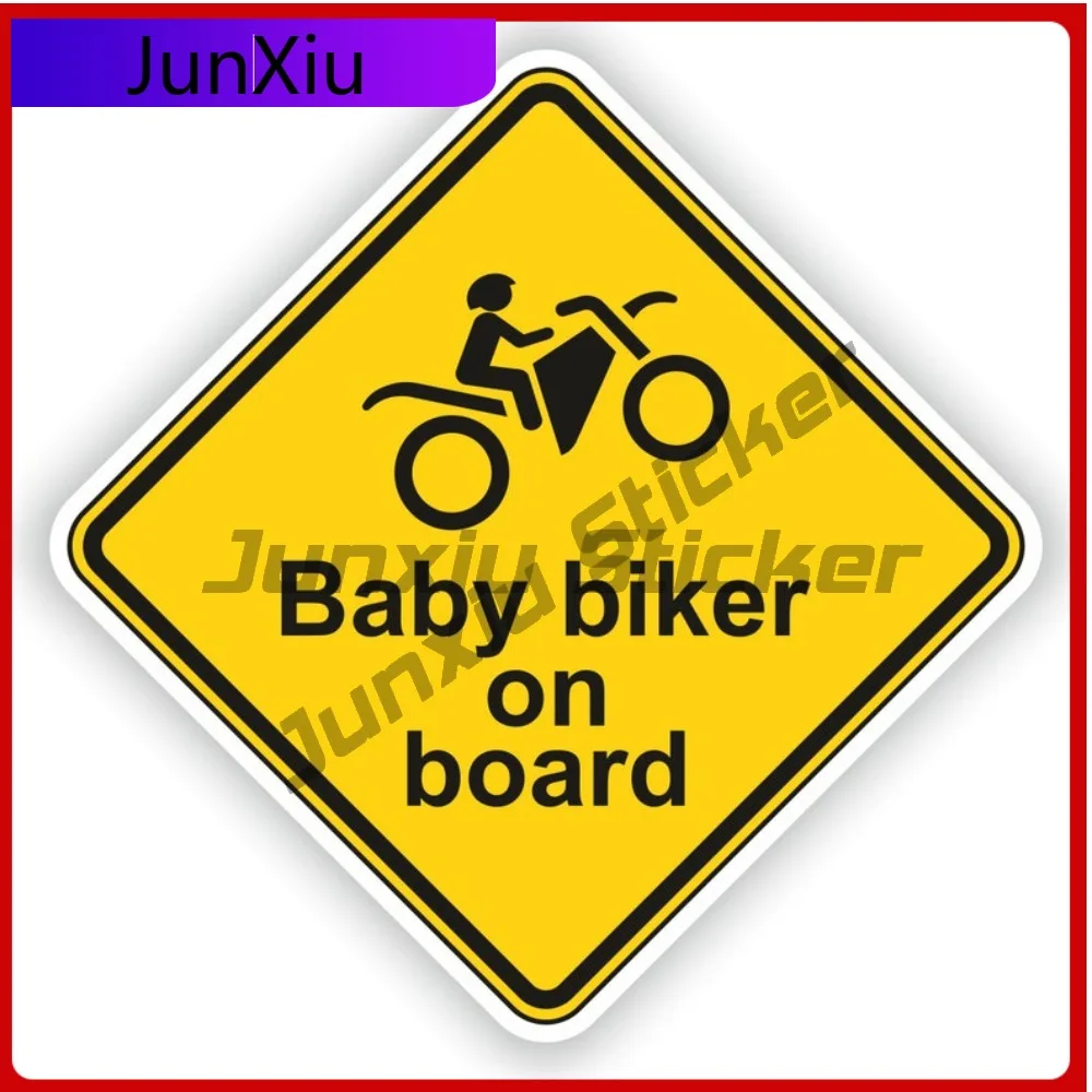 

Wheelie Baby Biker On Board Warning Stickers Waterproof Vinyl Decals Waterproof Decals Suv Window Car Motorcycle Sticker Cover