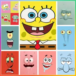 Sponge and Bobs Cartoon Cute Diamond Painting Element Full Cross Stitch Kit Mosaic 5D DIY Art House New Collection Novelty Kids