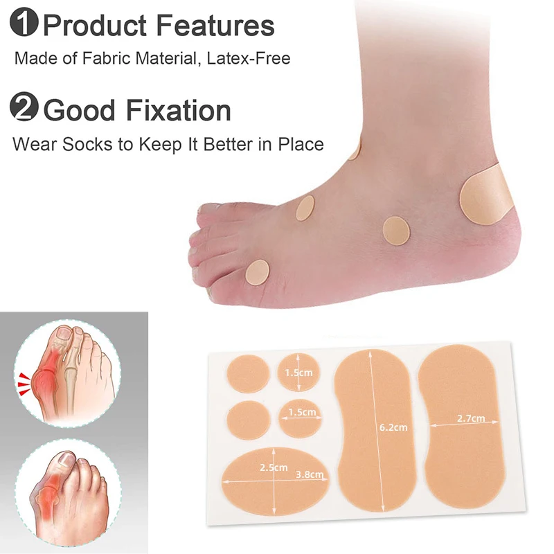 Pexmen 7Pcs Moleskin for Feet Self-Adhesive Foam Foot Tape Protector High-Heeled Sticker for Anti Chafing Blister Prevention